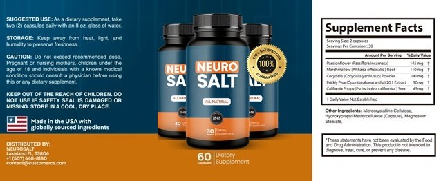 Neurro Salt Ingredients